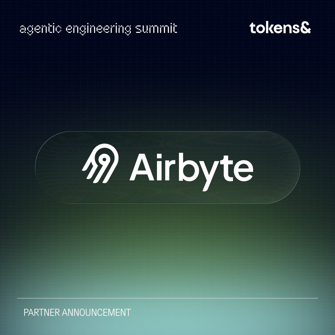 tokensandai's tweet photo. Another great partner we've got on board.

Check out @AirbyteHQ, the data and action layer for AI agents.

Airbyte started with the open standard for data movement, powering analytics for thousands of companies. 

They have launched Airbyte Agents: a context infrastructure for agents to access all your business knowledge from a single source of truth.