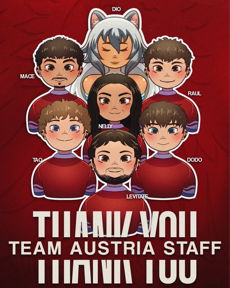 TeamAustriaOW's tweet photo. We would be nothing without everyone behind the scenes carrying Team Austria's appearance to the world 🌍❤️

A huge thank you to all the staff members, the committee, the social team, the co-streamers, the production crew from Conference Cup, all the ringers and fill-ins and everyone who joined for the mixed warmups. And of course, thank you to @OW_Esports for making the tournament possible! 

It’s been a genuine pleasure working with you all! 🤝❤️

#AUTplayed 🇦🇹🦅 | #OWWC2026