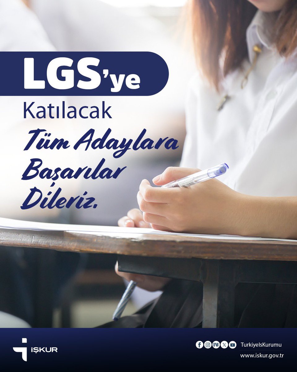 TurkiyeIsKurumu's tweet photo. 📝Liselere Geçiş Sistemi sınavına girecek olan bütün öğrencilere başarılar dileriz. 

Danışman Bilgi Sistemimiz (DABİS) aracılığıyla; ilgi, yetenek ve hedefleriniz doğrultusunda en uygun programları belirlemenize destek sunuyoruz. Tercih sürecinde ihtiyaç duyacağınız güncel bilgi, veri temelli analiz ve rehberlik hizmetleriyle her aşamada yanınızda olmaya devam edeceğiz.

Bu süreçte size yol gösterecek DABİS Platformumuzu ziyaret ederek sizin için atanacak danışmanlarımızdan kariyer planlaması hakkında destek alabilirsiniz. 

🔗https://t.co/BgFXF6pAui