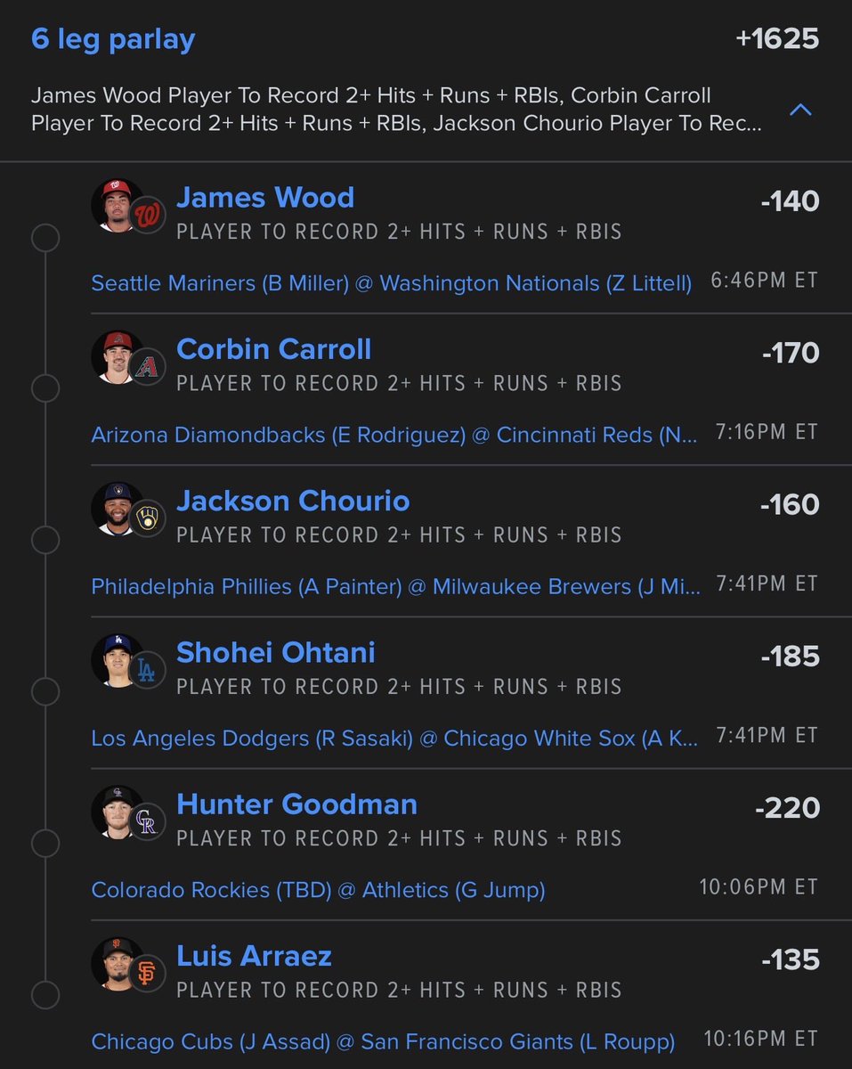 RetirementPlanC's tweet photo. Let’s hit another one with the random guy who has no followers. 

#fanduel #SportsBettingX #GamblingX #GamblingTwitter #DraftKings              #fanduel 
#MLB #Parlay @PropFinderApp https://t.co/Q0TJfc3cRd