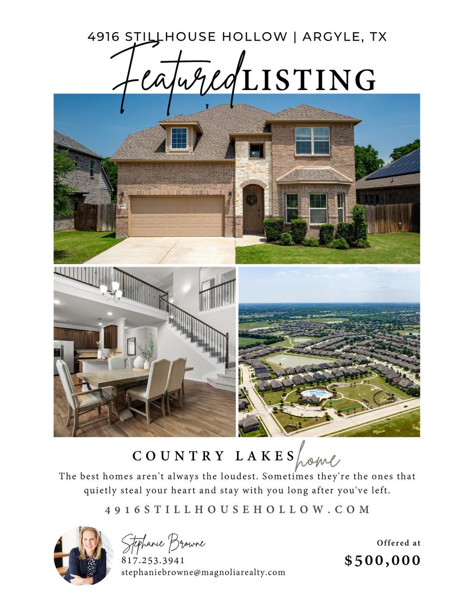 MagnoliaDFW's tweet photo. The best homes aren't always the loudest.

Sometimes they're the ones that quietly steal your heart and stay with you long after you've left. 🏡

📍Argyle, TX
💲500,000
https://t.co/EQGincns1C https://t.co/of8b5I4gnt