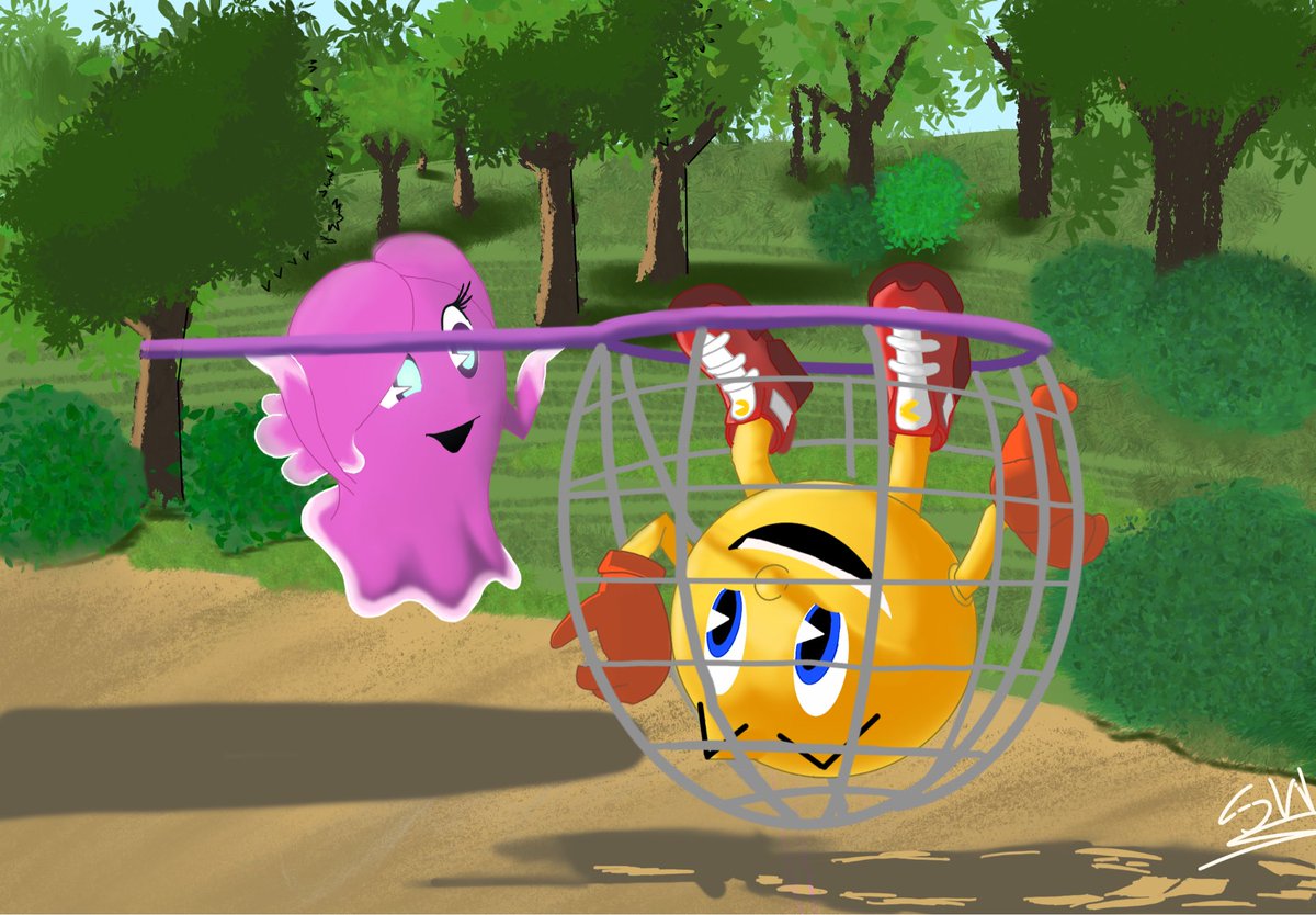 FanOfGmes's tweet photo. Pac x Pinky Fanart by me | #pacman #pinky #PMATGA #Pacmanpinky #fanart https://t.co/bzPojis6jV