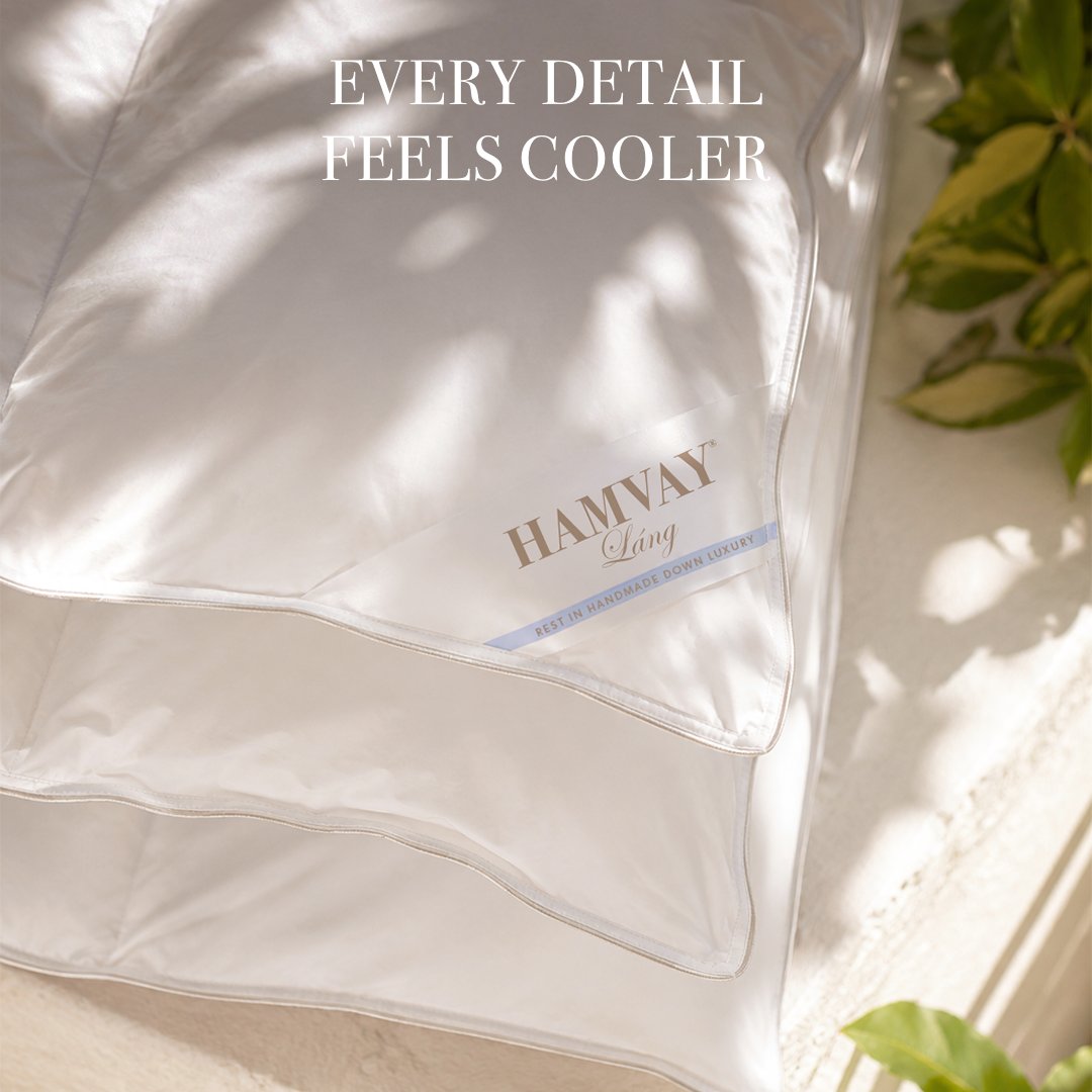 HamvayL's tweet photo. Summer rest deserves a lighter touch. Discover Hamvay-Láng comfort essentials crafted for softness, breathability and quiet everyday luxury. Selected pieces are now available with up to 30% off during our Summer Sale.

#HamvayLang #HungarianGooseDownBedding https://t.co/fuQOmG7DVm