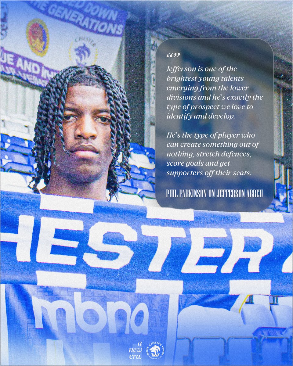 ChesterFC's tweet photo. “One of the brightest young talents emerging from the lower divisions!” 💬 https://t.co/RhVbLhYeVx