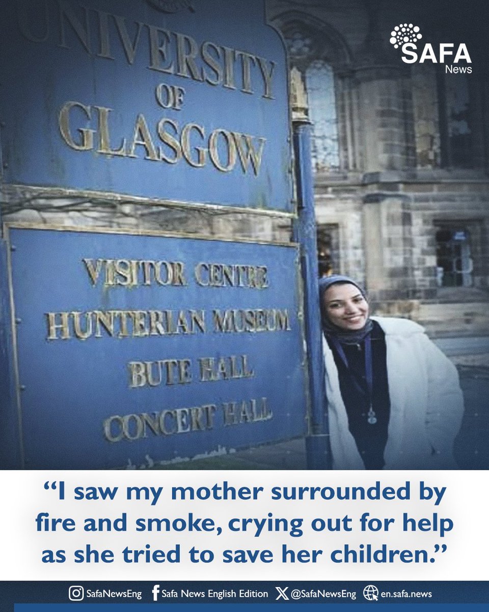 SafaNewsEng's tweet photo. For Palestinian student Farida Alghoul, studying for a master’s degree at the University of Glasgow, the distance between Scotland and Gaza offered no protection from the pain of war.
#Gaza #Palestine #GazaGenocide #FreePalestine https://t.co/3Wux9GYGaX