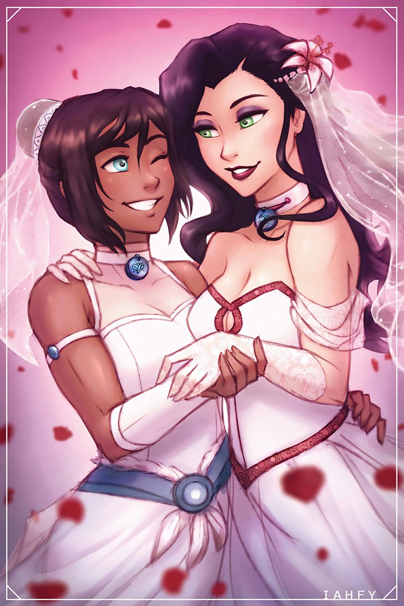 iah_fy's tweet photo. some older wedding korrasami art I've done 💒 https://t.co/677Uzx43n9