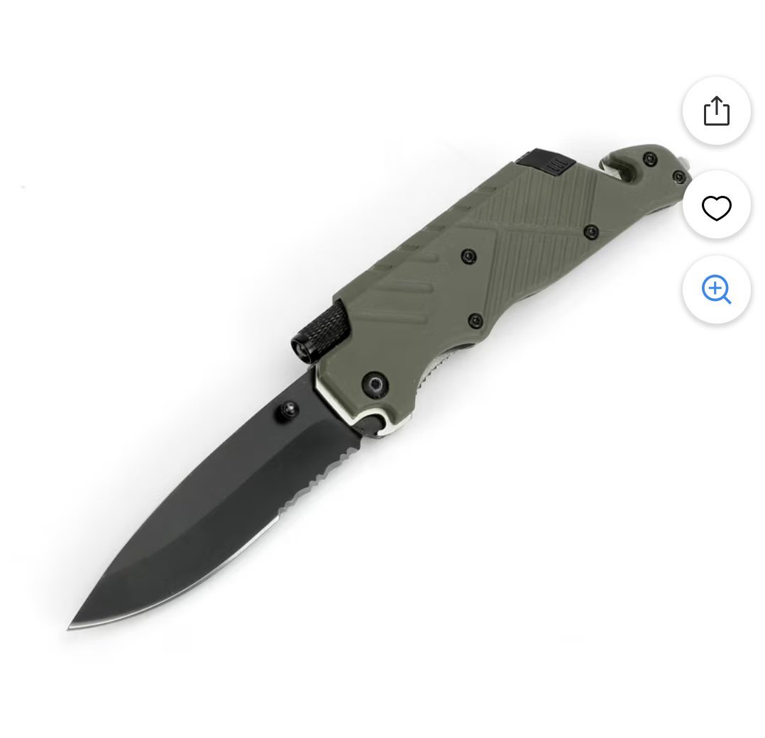 Colton_Savage's tweet photo. @miamahasinn @cagedbycranium He did bring a knife. Here's a photo of the same model knife. Now stop trying to say it was a cleat or spike tool because it wasn't. It was a knife with a 5inch blade. https://t.co/zzH91y8ejO