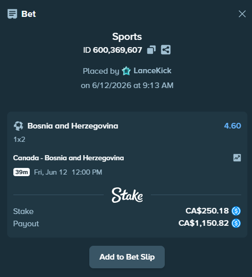lancekick's tweet photo. Locked in on the World Cup on @stake 🔒

Sending out $100 to 2 people if both of these hit!

RT + Drop your stake user ⬇️ https://t.co/UmXNoKgWgn