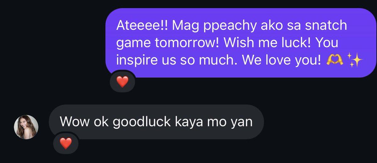 eva_lequeen's tweet photo. Hindi sa pagmamalaki pero nag goodluck saken si Ate Peachy para bukas. 💅🥹❤️ https://t.co/V2PMxYn1uo