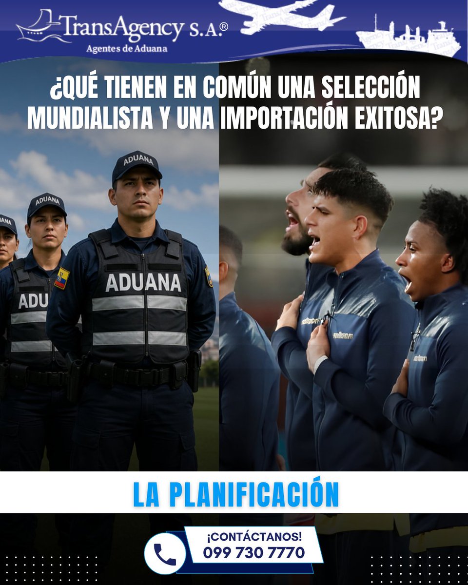 TransagencyEc's tweet photo. ⚽📦 ¿Qué tienen en común una selección mundialista y una importación exitosa? ¡La planificación! 🎯

Ningún equipo llega lejos sin estrategia, preparación y coordinación. Lo mismo ocurre con tus importaciones. 🚢✈️

Cuente con nosotros https://t.co/t3WOHndlvt