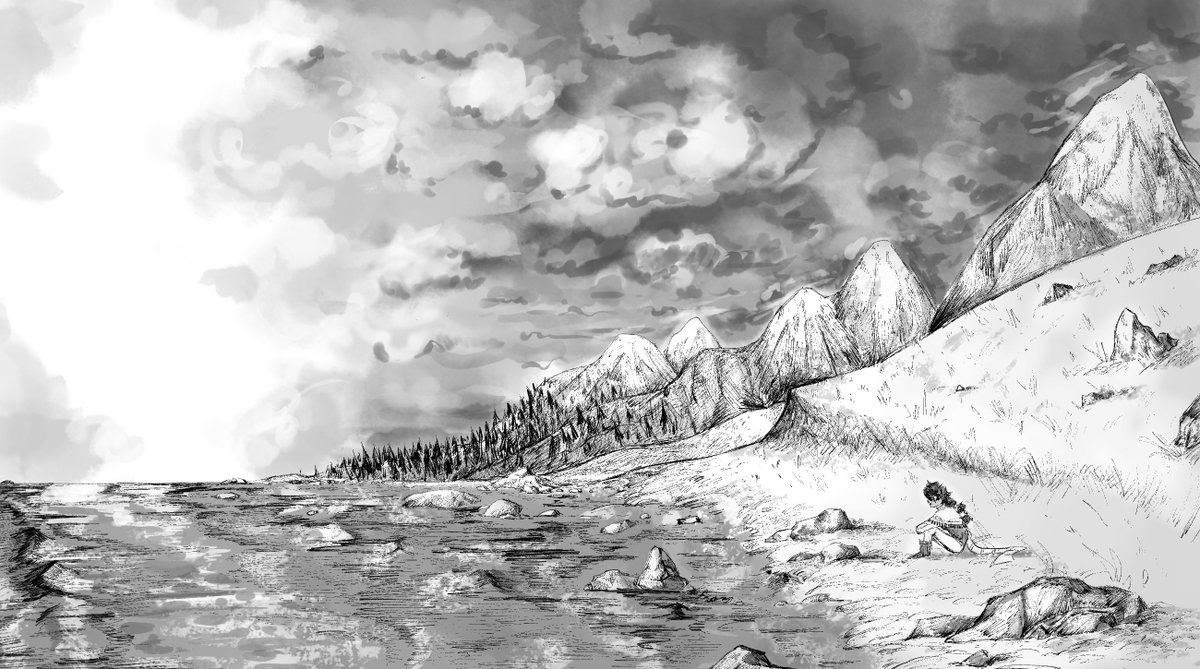 C0DE_SILENCE's tweet photo. Landscape sketch practice https://t.co/g5DM8D9FGP