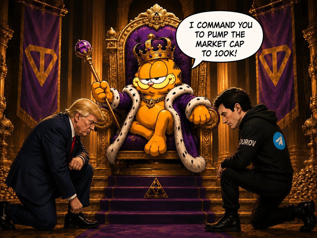 GRAMFIELD_TON's tweet photo. @Trump and @Durov and @telegram are already on their knees because the King commanded it.  The task is clear: pump this to 100k. Study image to understand the endgame. Either you’re a soldier following the King’s orders, or you’re exit liquidity. Your choice.
#ton #meme #king #durov #trump
#blochain #telegram