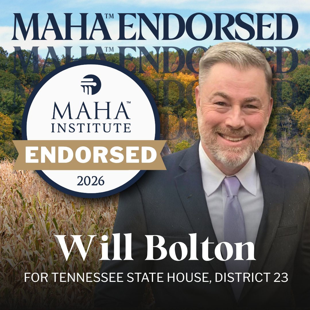 MAHA_Institute's tweet photo. 🗳️We are pleased to endorse Will Bolton for Tennessee House District 23.

Will Bolton approaches the protection of public health with the instinct of a constitutional purist. Will recognizes that true health freedom is the bedrock of individual liberty, and he is entirely dedicated to ensuring that no government agency, employer, or medical facility can ever force healthcare decisions onto the citizens of Tennessee. 

Driven by his family's own choice to embrace medical autonomy, Will treats bodily sovereignty as an unalienable right. With nearly three decades of high-stakes public service, he is uniquely equipped to reject corporate-aligned special interests and restore genuine personal representation to District 23.