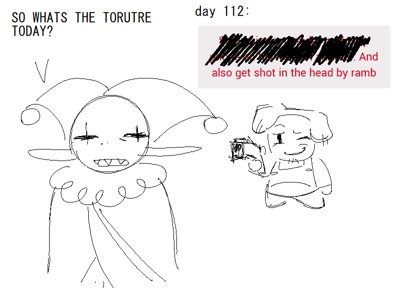 jevilhater's tweet photo. day 112 of jevil torture: get shot by ramb https://t.co/ftJxDLCuxl