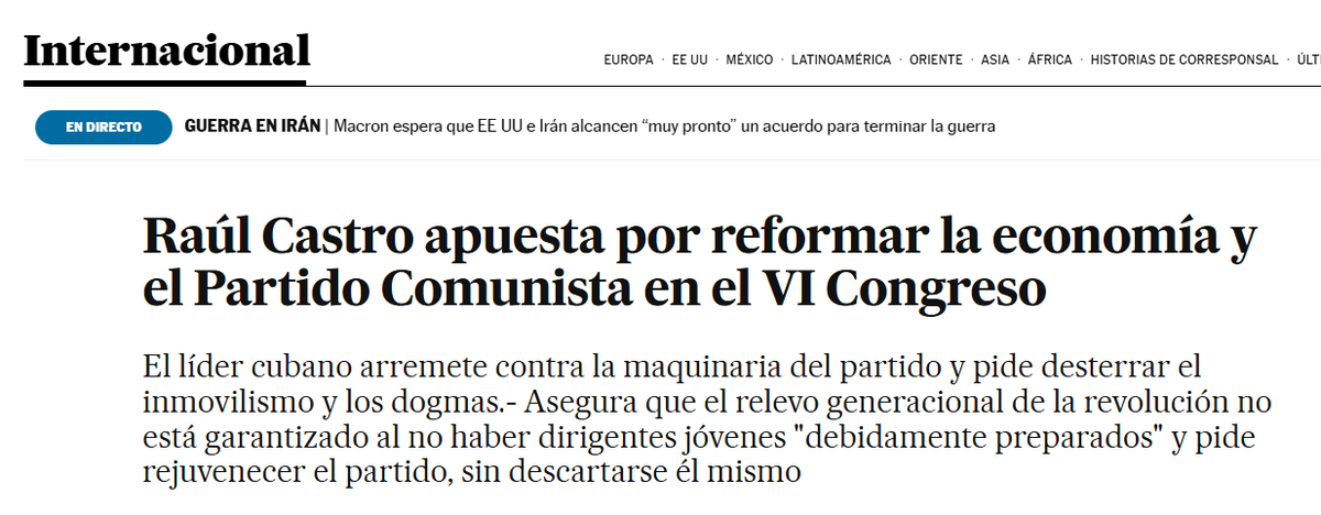 cubaNtransicion's tweet photo. Cada vez que el régimen cubano ha ofrecido reformas y aperturas, el pueblo cubano ha recibido más represión y miseria. La única reforma posible es su salida. https://t.co/d6NOgVrGVm