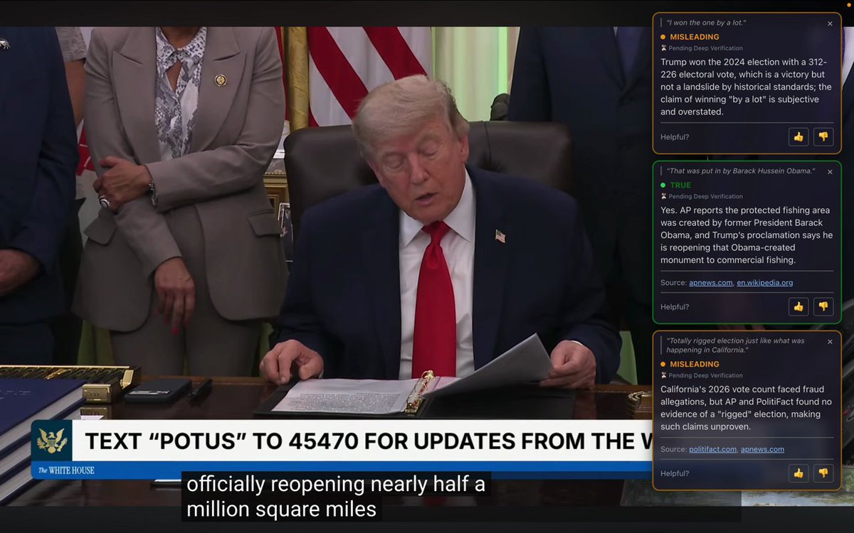 DonKramerATL's tweet photo. I present to you PopUpFactCheck for YouTube. Available now in the Chrome Web Store via https://t.co/z4eSBt7DGb. No bias here, I will let the fact checking bubbles speak for themselves. Generous free-tier so try it out, a Plus membership for $9.99/month helps support my work. https://t.co/RMiEtvWQUh