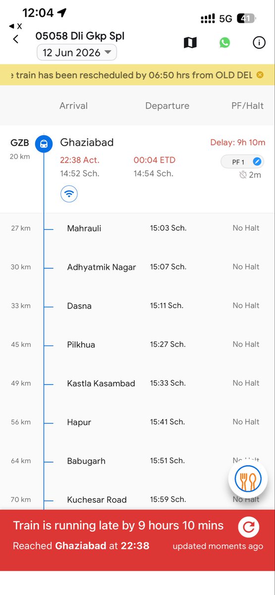 punits53's tweet photo. @DRMGZB @RailMinIndia @RailwaySeva https://t.co/o5npdhN5FD