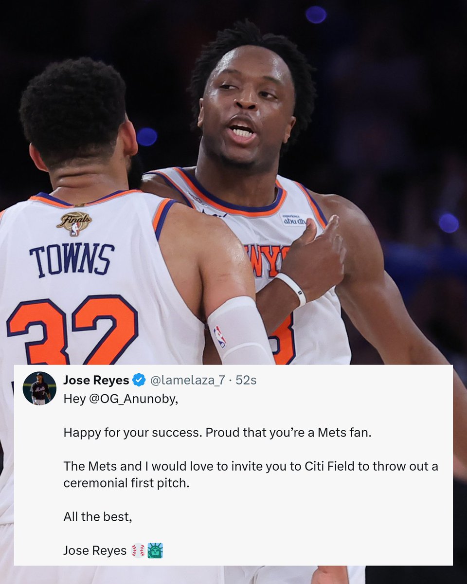 SNY_Mets's tweet photo. José Reyes and the Mets have invited OG Anunoby to throw out a first pitch at Citi Field ⚾

(via @lamelaza_7) https://t.co/lwv5xWIgCo