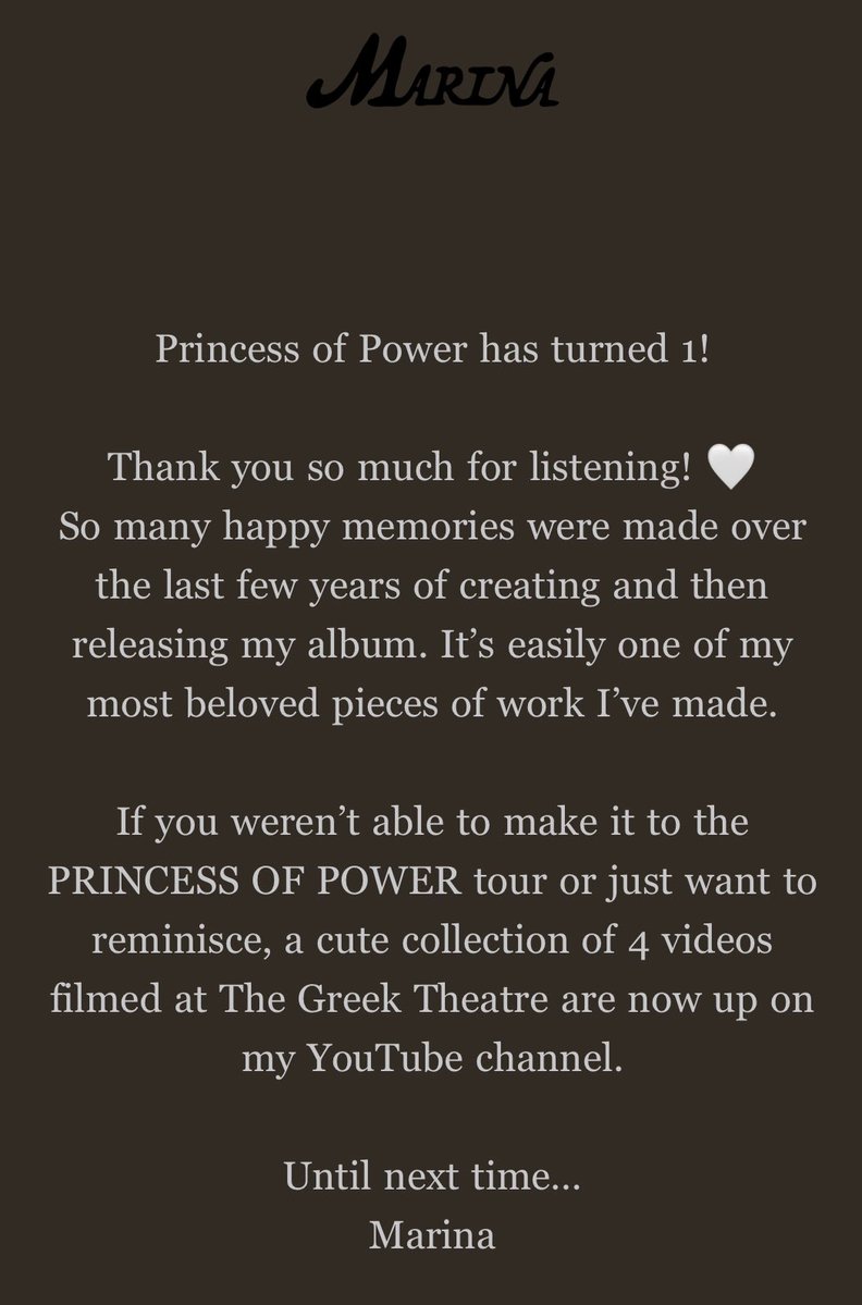 NationOfMarina's tweet photo. Until next time ….. #MARINA7 https://t.co/rfLt7X0NX1