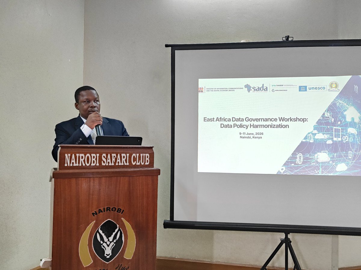 seticburundi's tweet photo. #SETIC 1/3 @jumuiya Un atelier régional consacré à la gouvernance des données&à la politique numérique s'est tenu à Nairobi, Kenya, du 09 au 11 Juin 2026. Le @seticburundi y a pris part. @BurundiGov @FinancesBdi @Banquemondiale @IGADsecretariat @UNESCO @RealSmartAfrica https://t.co/iCirX9z3gj