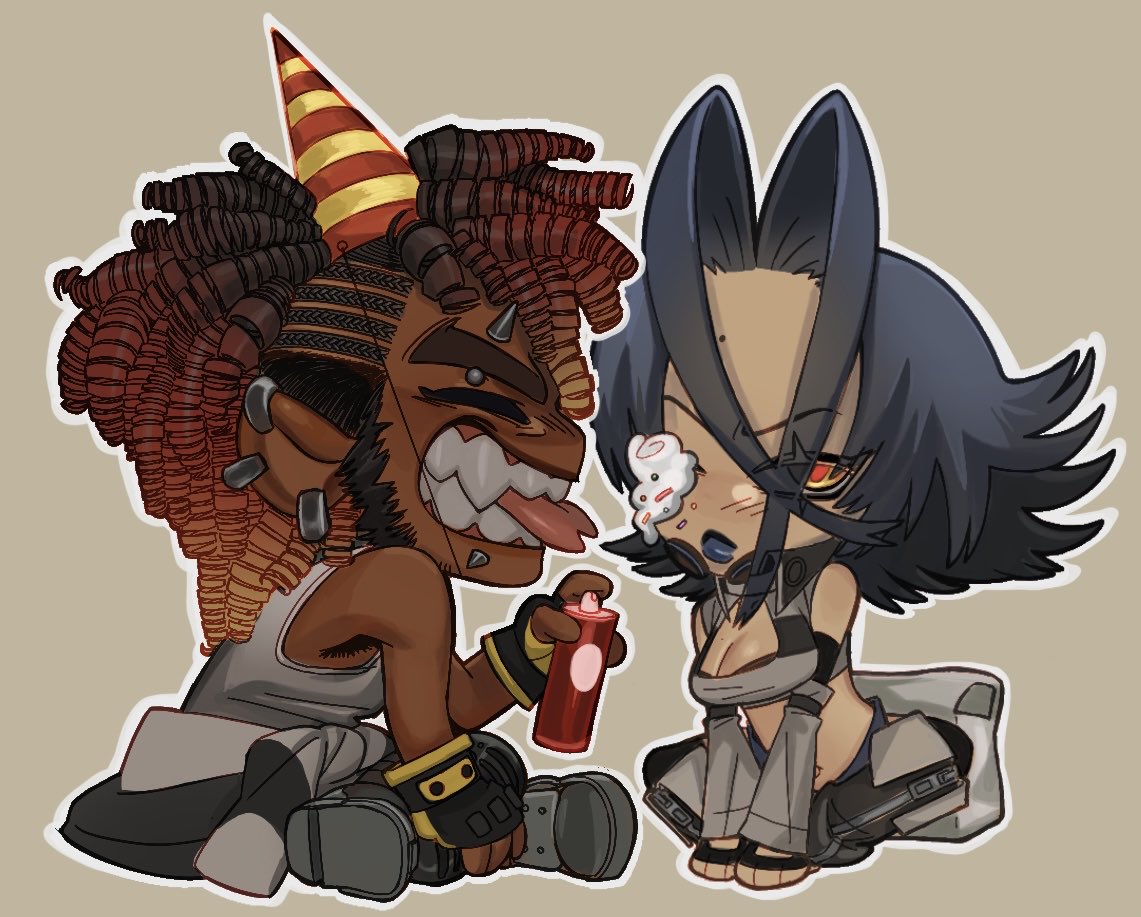 MOPTOPUS's tweet photo. Bday art for my friend @gravphobia of our terrible terrible oc ship… this year they’re in gachiakuta https://t.co/1ZcZGAS0i7