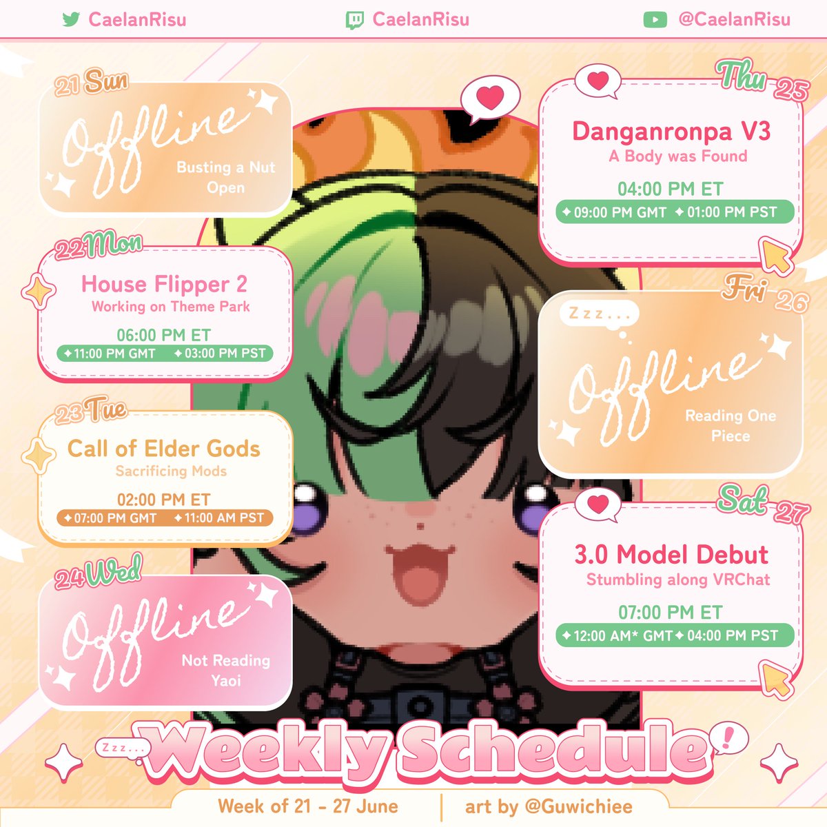 CaelanRisu's tweet photo. It's finally happening.. Cae in 3D
🎨Art↠#DrawCae
💜Live↠#LiveSquirrel
🐿️General↠#CaelanRisu
🔞↠#OnlyCae
Mon ↠ House Flipper 2
Tue ↠ Hope to beat Call of Elder Gods
Thu ↠ DanganRonpa V3
Sat ↠ 3.0 Model Debut https://t.co/ZY86bKYUpY
