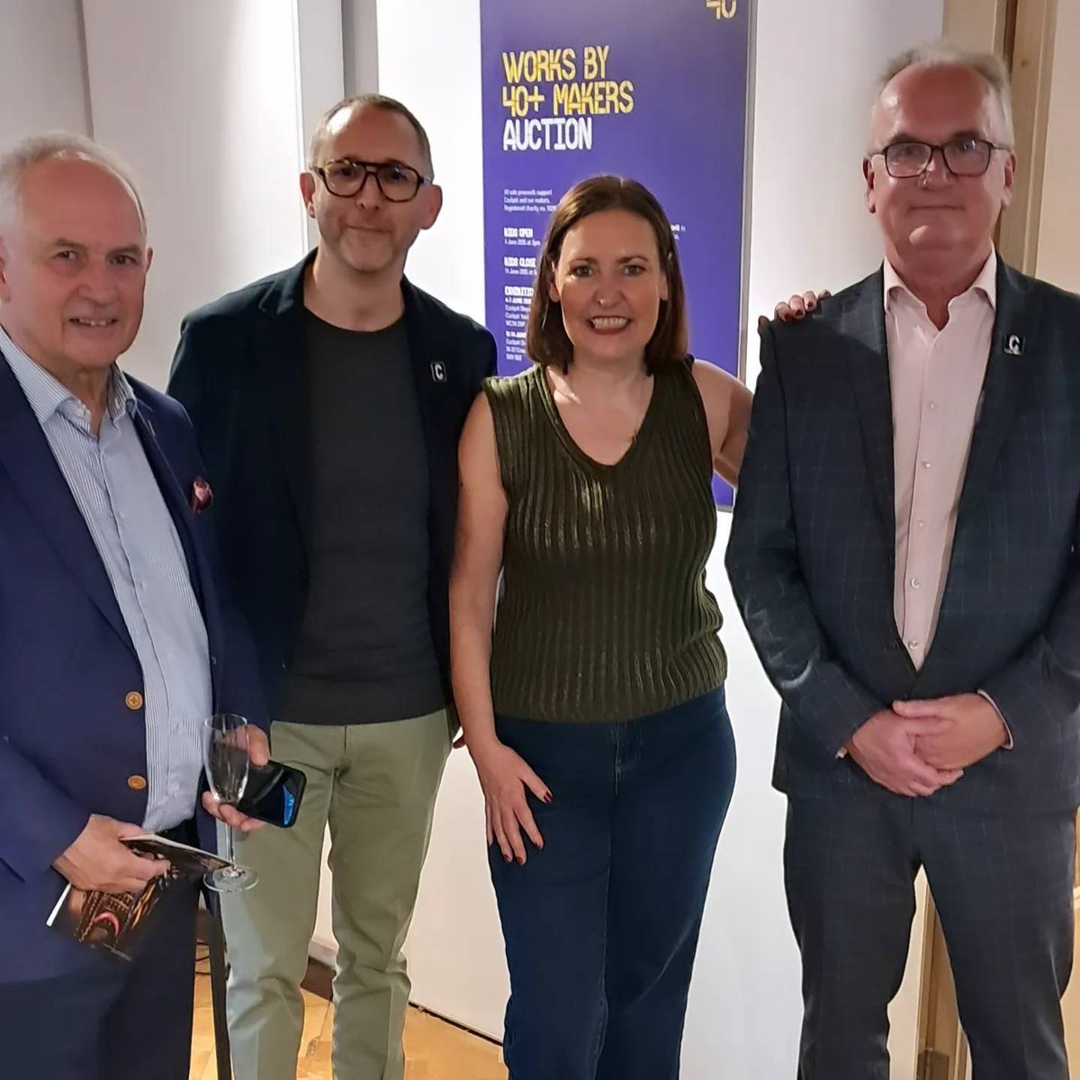A photo of Vicky with CEO Jonathan Burton and Head of Business David Crump