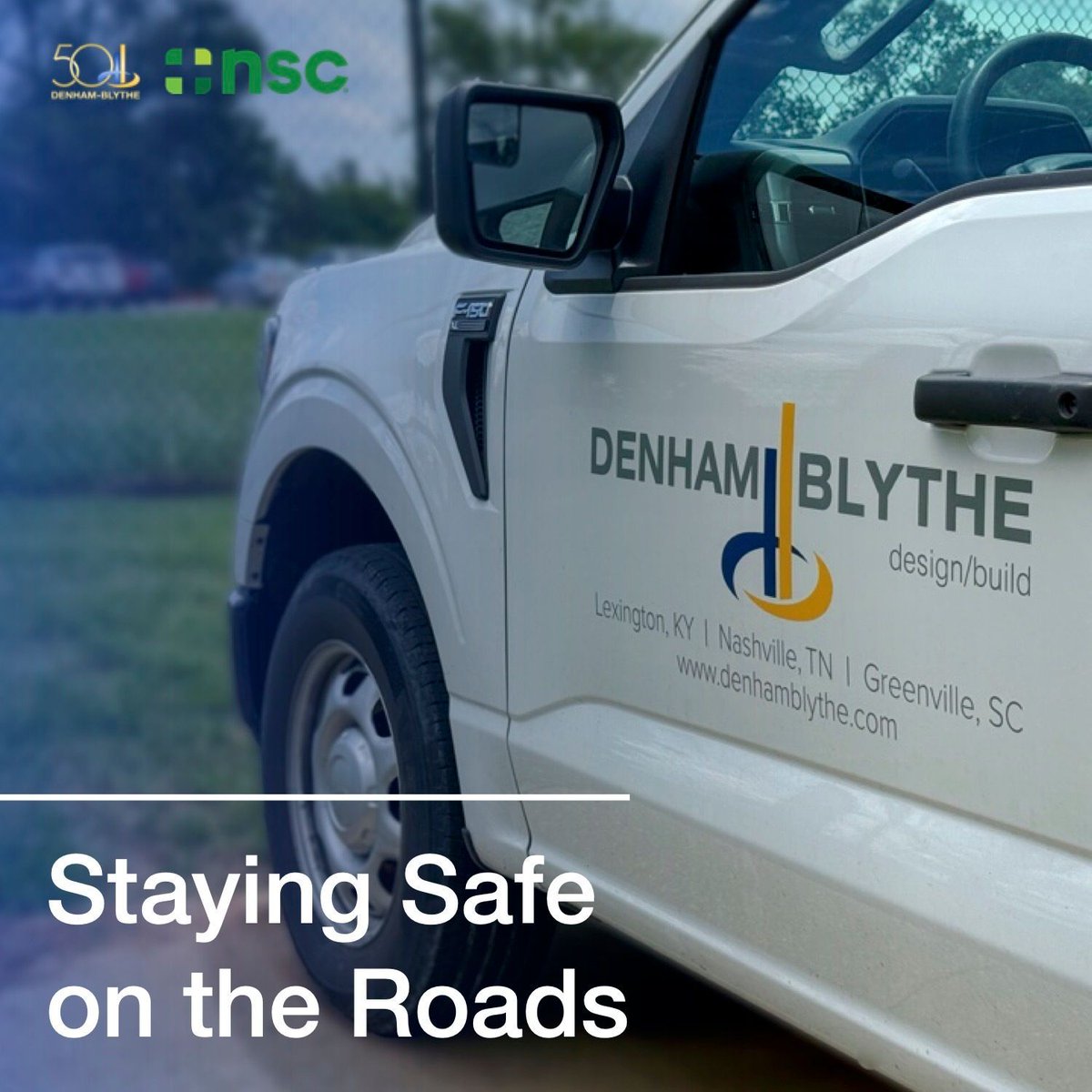 DenhamBlythe's tweet photo. At Denham-Blythe, we value safety above all else. We preform regular checks on our fleet vehicles and always monitor driving to ensure the safety of our employees.
Remember, always buckle up, and follow the rules of the road.
#NationalSafetyMonth
#DBStrong https://t.co/aJDYrjy8fl