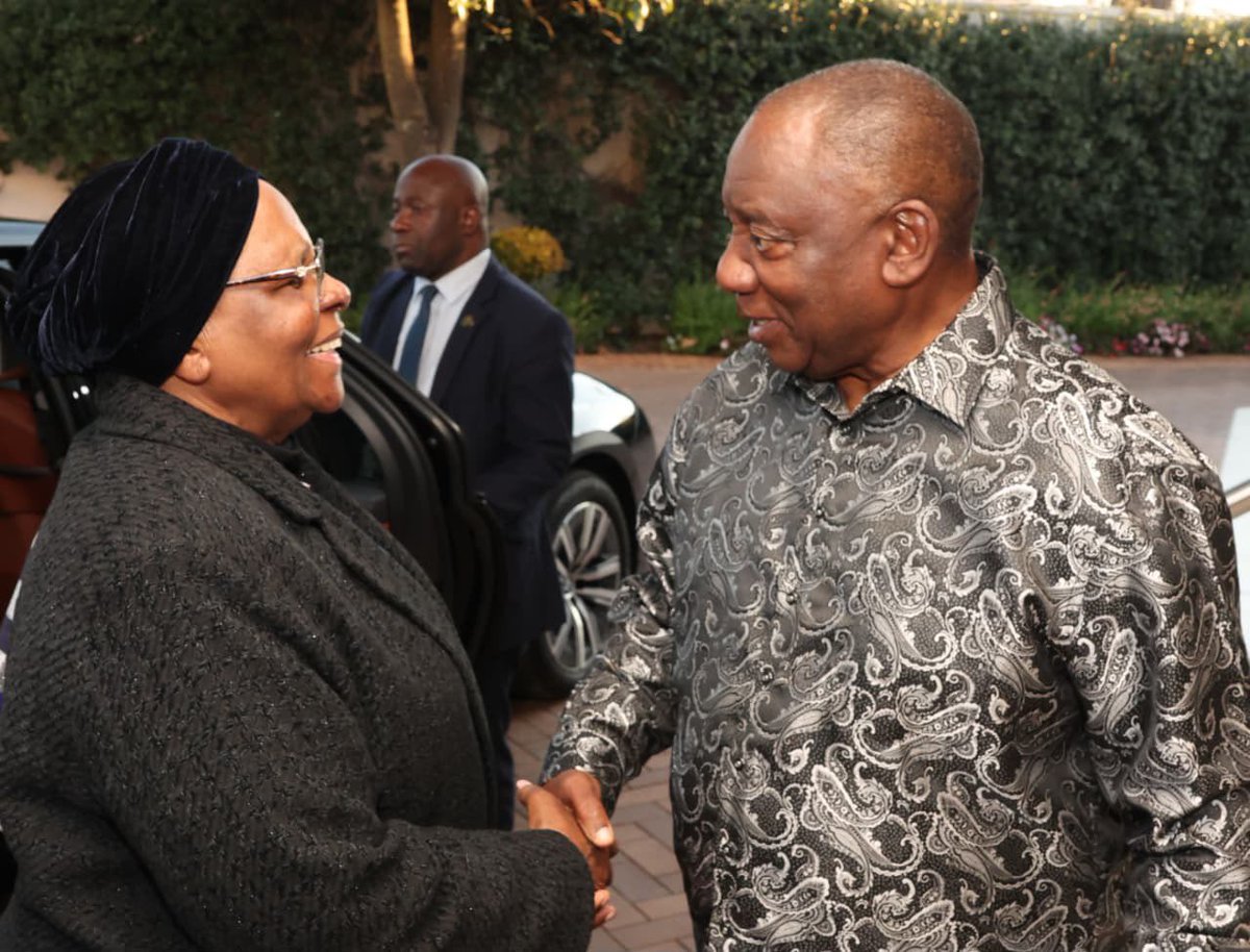 NamPresidency's tweet photo. President Netumbo Nandi-Ndaitwah today held bilateral discussions with His Excellency President Cyril Ramaphosa of the Republic of South Africa in Johannesburg as part of her working visit to South Africa.

The meeting provided an opportunity for the two leaders to reaffirm the longstanding and fraternal relations between Namibia and South Africa, rooted in a shared history of liberation and strengthened through decades of cooperation and mutual support.

Namibia and South Africa continue to enjoy excellent bilateral relations characterised by regular high level engagement, strong political cooperation and growing economic ties. As neighbours and partners, the two countries remain committed to advancing regional integration and development through platforms such as the Southern African Development Community (SADC) and the Southern African Customs Union (SACU).

The leaders noted the important role of the Namibia–South Africa Bi-National Commission (BNC) in driving bilateral cooperation and monitoring the implementation of agreed programmes and initiatives. They further welcomed the broad scope of collaboration between the two countries, which is underpinned by more than 150 agreements and memoranda of understanding across various sectors, including trade, defence, education, infrastructure, energy and diplomacy.

President Nandi-Ndaitwah and President Ramaphosa also exchanged views on matters of regional, continental and international importance, and reaffirmed their shared commitment to strengthening cooperation for the benefit of the peoples of Namibia and South Africa.