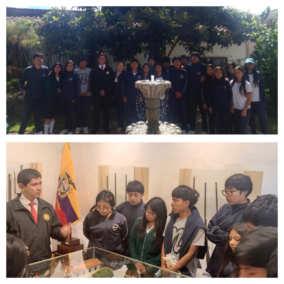 MuseosDefensaEC's tweet photo. 🏛️ Hoy en el museo #CasaDeLosTratados recibimos a los estudiantes de la Unidad Educativa Alejandro Andrade 🏫    

👥Recorrieron pasillos y salones donde se guarda la historia de Girón y de nuestro país.🇪🇨

✨ Visítanos tú también y sé parte de esta memoria viva. https://t.co/XlSJ34SYje