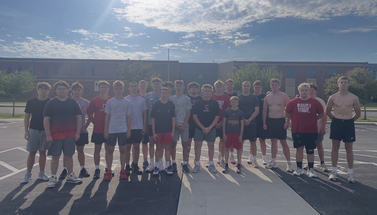 CarlisleFBall's tweet photo. Weightlifting perfect attendance: Summer week 2
#tribepride
#1family1tribe https://t.co/1BLZUSdr5E