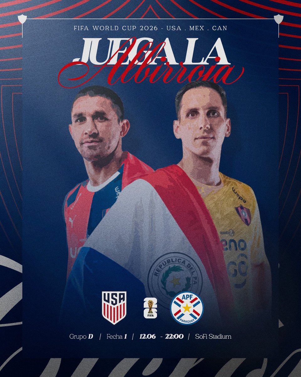 CCP1912oficial's tweet photo. ¡𝐻𝑜𝑦 𝑗𝑢𝑒𝑔𝑎 𝑙𝑎 @Albirroja! 🔴⚪️

¡Vamos con todo, Paraguay! 👊🇵🇾 https://t.co/ohHi6HGwvL
