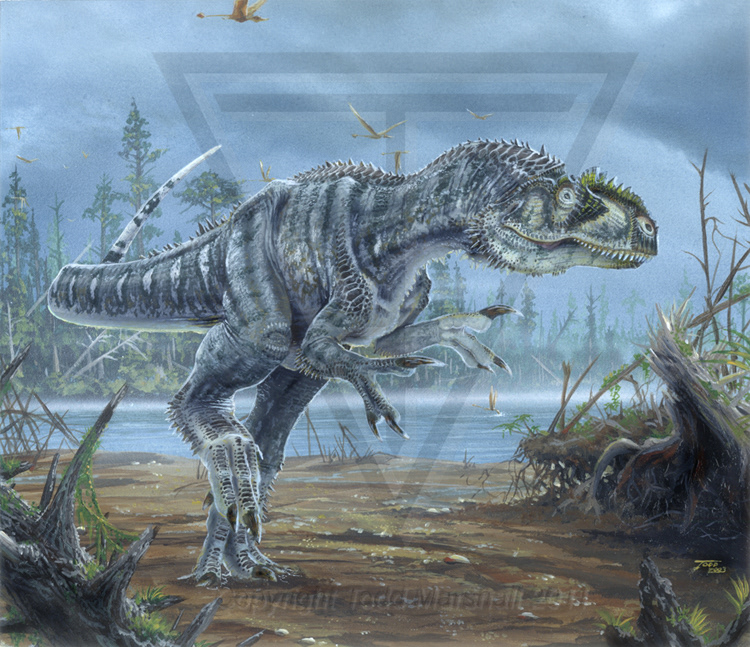 Berlography's tweet photo. I think Todd Marshall is one of the best examples I have seen of an artist painting time accurate dinosaurs and still making them look wholly unique. He has a super strong yet plausible design language, and I think that is something many paleoartists should be inspired by https://t.co/2OLJiXs8Xy