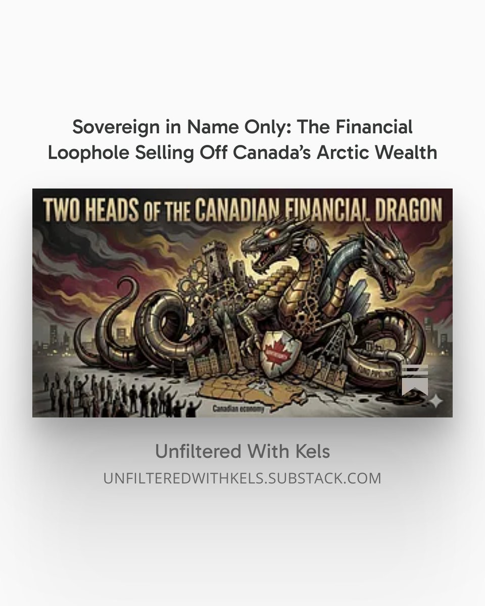 unfilteredwkels's tweet photo. Ottawa told us they banned China from buying our strategic Arctic mines. 

It was a lie.

A loophole called "financial bleaching" lets Beijing bypass the ban completely. They just channel the cash through the Desmarais family's Power Corp empire and Mark Carney’s Brookfield. By the time the money hits the mining books, China's logo is scrubbed off.

They don't own the Arctic dirt on paper anymore. Instead, they just buy up the giant Canadian companies digging it up, gaining board votes, insider briefings, and control over our resources. 

All while everyday Canadians are stuck in a recession.

We aren't protecting our borders. Our elites are just packaging them up for global markets.

The full, shocking paper trail here: 👇
https://t.co/HpyXRmTKpO