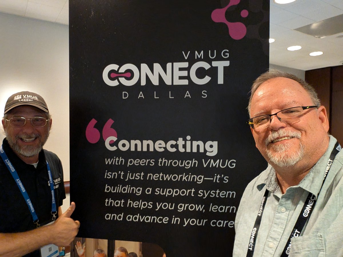 DFWVMUG's tweet photo. It's a wrap! The 2026 VMUG Connect convention is over. We are already talking about 2027. For everyone who came out, all the vendors who talked shop with us, and for all of the VMUG HQ volunteers who made this possible, we thank you. 
#vmugconnect #VMUG #DFWVMUG #dfwtech #VMware https://t.co/xA9VZwagOj
