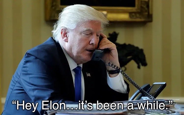 AutismCapital's tweet photo. Trump after hearing that Elon’s a trillionaire https://t.co/jRUs6p3Pw1