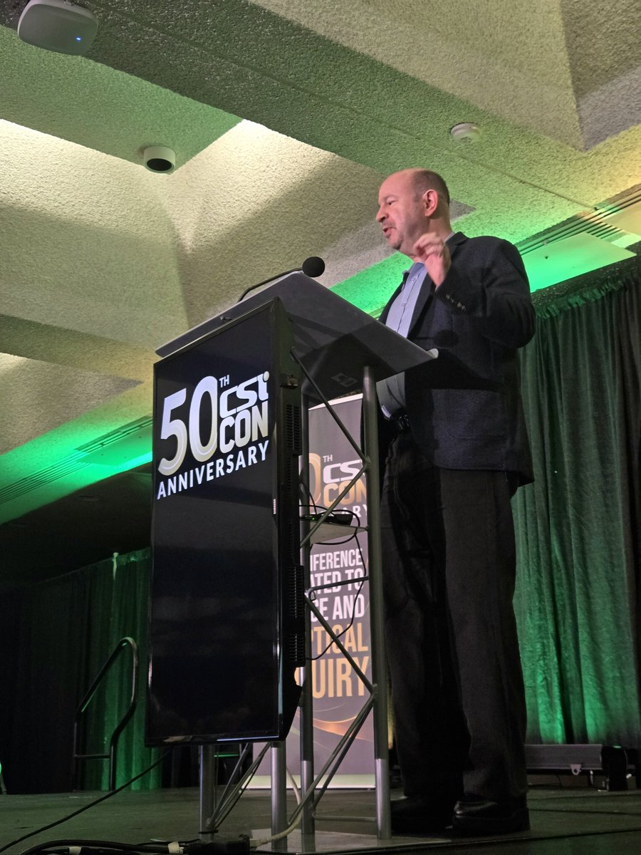 center4inquiry's tweet photo. “The antidote to doomism is doing.”
At #CSICon, climate scientist @MichaelEMann argued that anti-science movements thrive when people disengage + skepticism means confronting misinformation without surrendering to fatalism.
“There is urgency. But there is also agency.” https://t.co/S3t2v0trIZ
