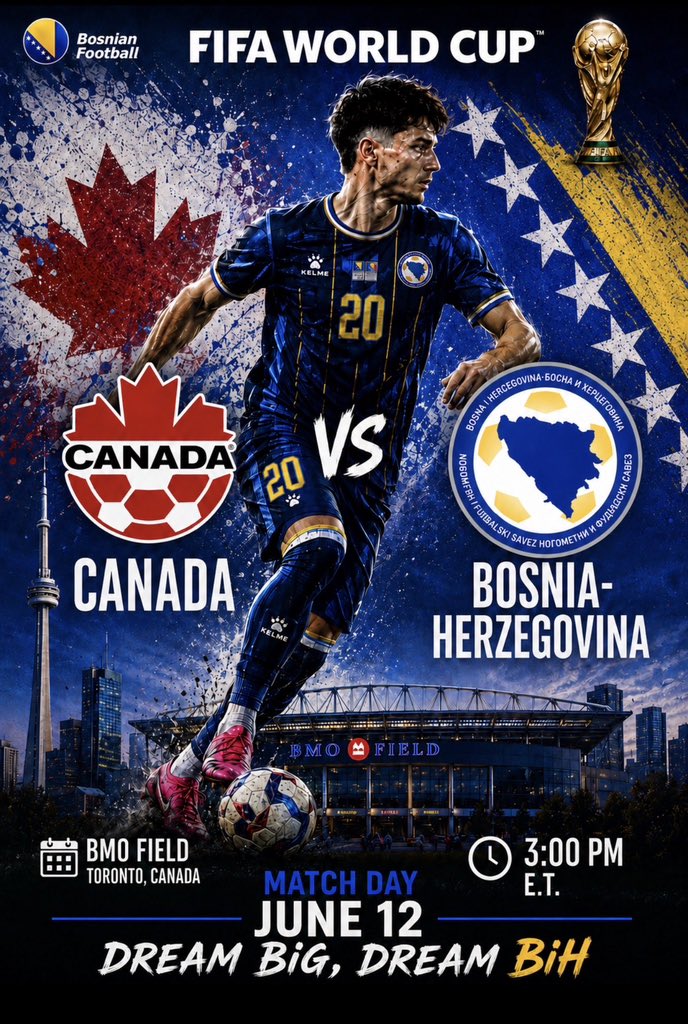 benignfx__'s tweet photo. Canada’s first home World Cup match is TODAY! 🇨🇦🏆

Can Canada beat Bosnia in front of the home fans?

 #CANBIH https://t.co/f9XNXHBV4e