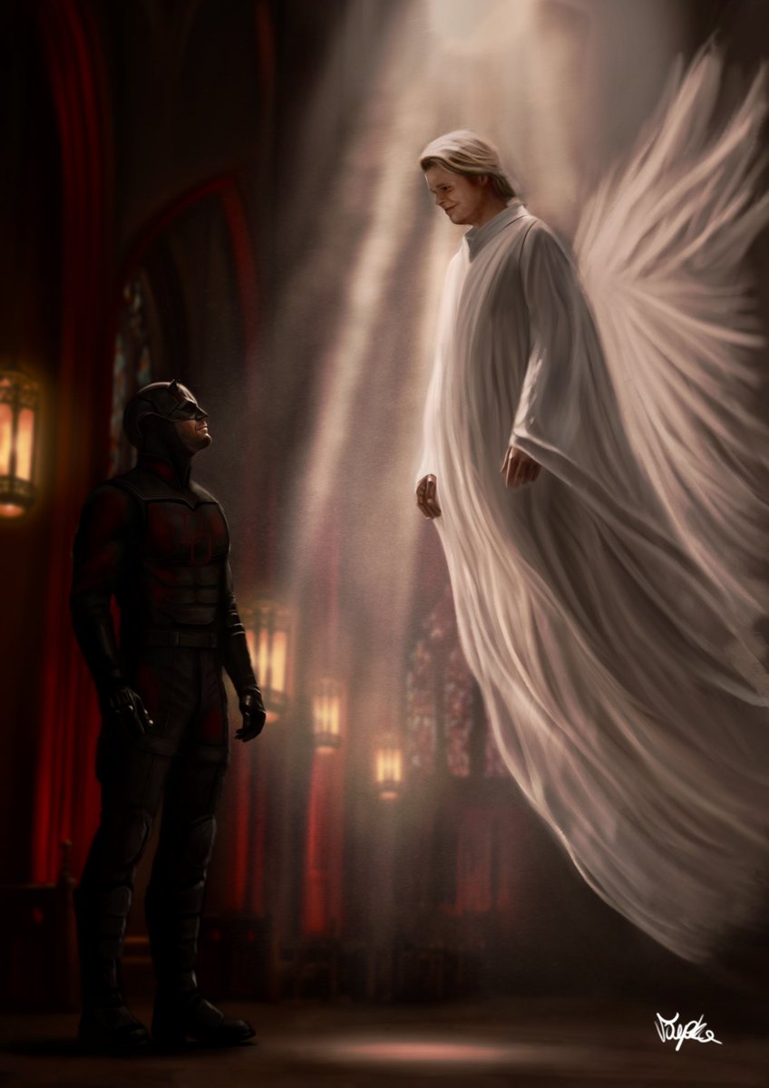 Vayeka_'s tweet photo. Hell’s Kitchen might have its Devil, but this Devil has his own personal guardian angel. 

#daredevil #daredevilbornagain #mattmurdock #foggynelson https://t.co/7rHBVdwZSD