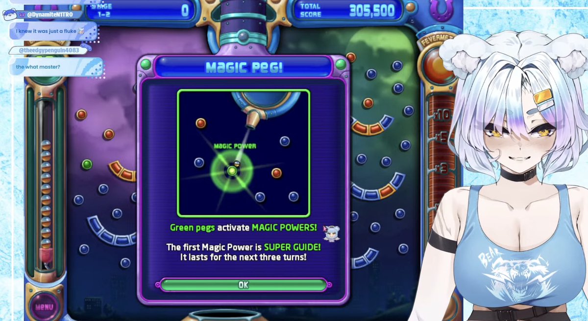 dynamitewild's tweet photo. Today Icey played Peggle Nights and showed off her professional peggling skills 😛 don’t let her fool you, she was throwing on purpose just to show how much of a Peg Master she really is. Every play was 100% real and calculated 😌 it was lots of fun! Icey love! 🩵🩵🩵 #iceline https://t.co/DDBqIbxpNI