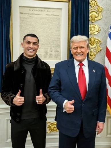 NoGoodTweetz's tweet photo. The only reason Cristiano Ronaldo is back in America is cz he cosied up to Trump. Birds of a feather.. https://t.co/gkIVniemmb