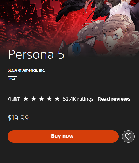 Dastanovich_'s tweet photo. The only time ATLUS delisted something was SMTV for Vengeance and that's cuz they were saving you from accidentally buying an unfinished game

They didn't even delist vanilla P5 when Royal released. You can buy it right now https://t.co/fam0cbTuBj
