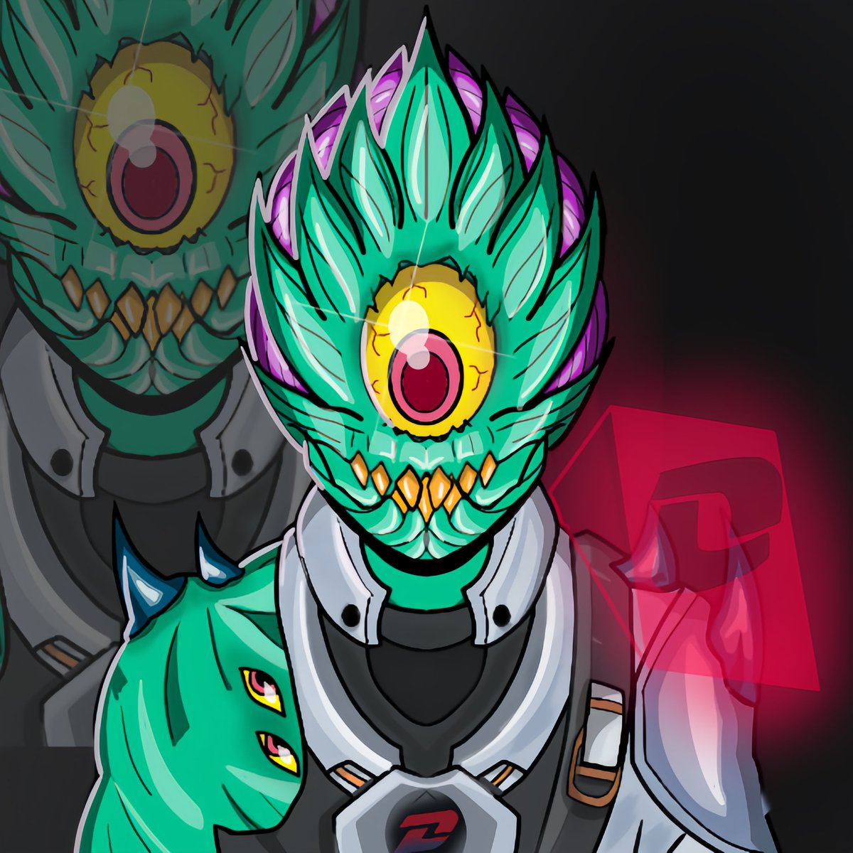 0x_Castar's tweet photo. This is my entry for the @Racerz_eth art contest 

I call him “Cyclops racer”
Mi was just in time 

Timelapse in 🧵 https://t.co/sp7VgfXU7g