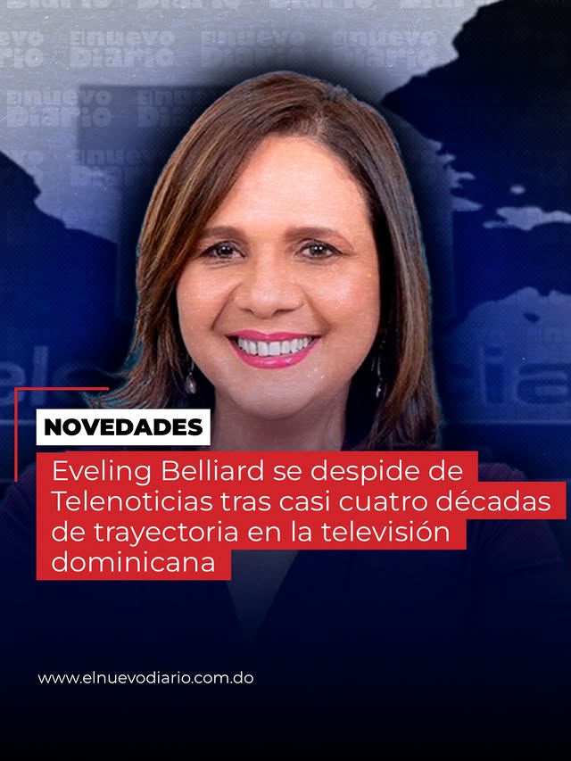 elnuevodiariord's tweet photo. La reconocida comunicadora y periodista Eveling Belliard  se despidió este viernes de Telenoticias Emisión Vespertina, poniendo fin a una trayectoria de casi 40 años en la televisión dominicana.

Durante una emotiva despedida marcada por lágrimas, flores y mensajes de agradecimiento, Belliard expresó su gratitud por los años vividos frente a las cámaras y aseguró que inicia una nueva etapa en su vida profesional.

“No me he muerto, señores, estoy viva… paso a una nueva etapa”, manifestó con visible emoción durante su intervención

#ElNuevoDiarioRD 🤳