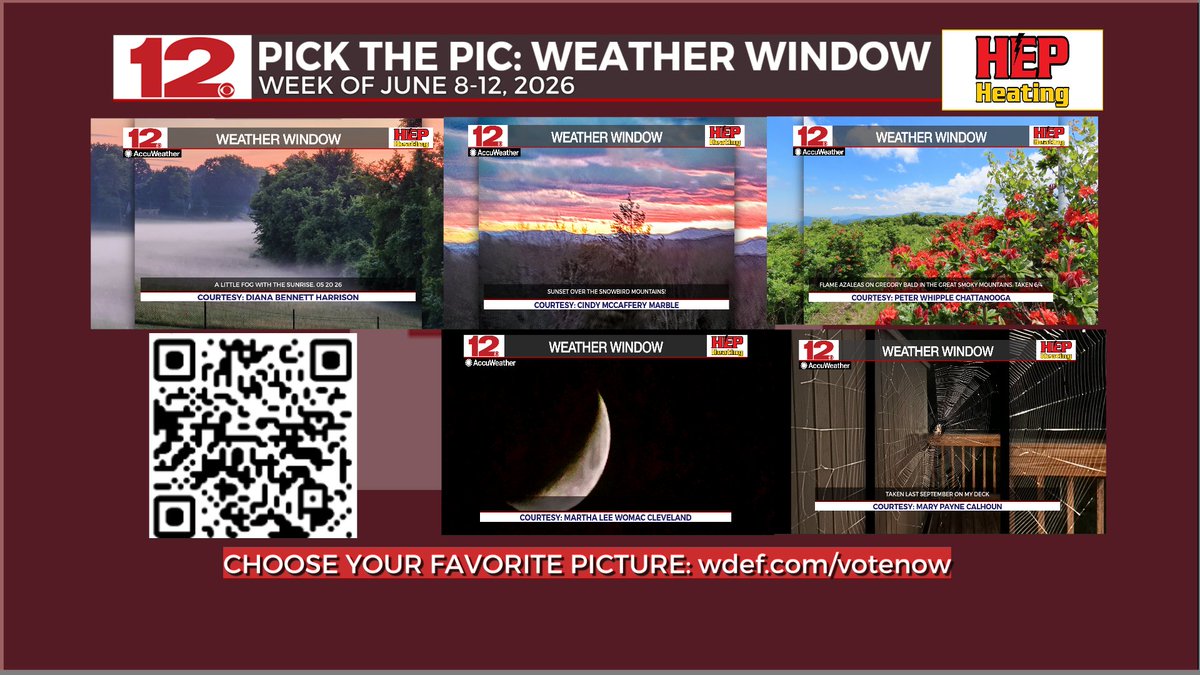 wdefnews12's tweet photo. Take a minute this weekend to vote for your favorite HEP Heating #WeatherWindow #PictureOfTheDay at https://t.co/fDUyeu3Wu8 ... We'll announce the winner on @WDEFNews12 Prime News At 7 on Monday. https://t.co/53QkxG1BI4