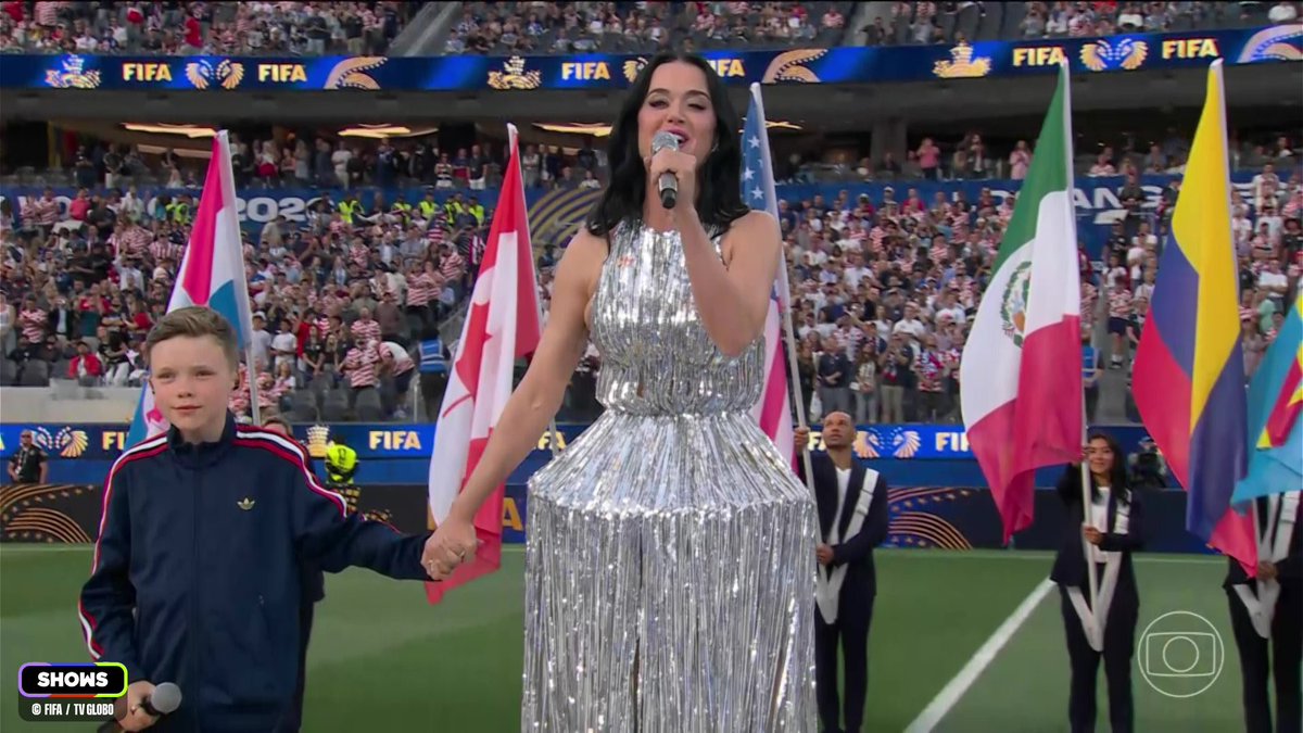 KatyActivity's tweet photo. Katy Perry stuns at the opening ceremony of the 2026 FIFA World Cup. https://t.co/YhDJNYheA0