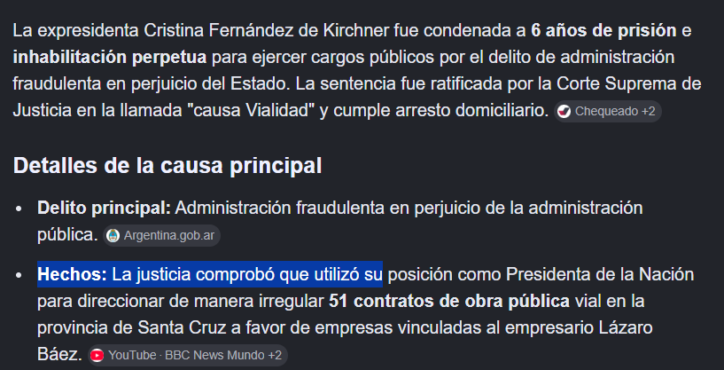 Editor5327at's tweet photo. @TugoNews "fuera peronista ya estaría PRESO"
Primero
El intendente de la matanza
Segundo
El gobernador de la provincia de formosa
Tercera
Cristina, Recien AHORA esta presa. En el gobierno peronista ni a decian
Cuarto
Alberto Fernandez, lo mismo que la tercera https://t.co/YMBc1jIKOe