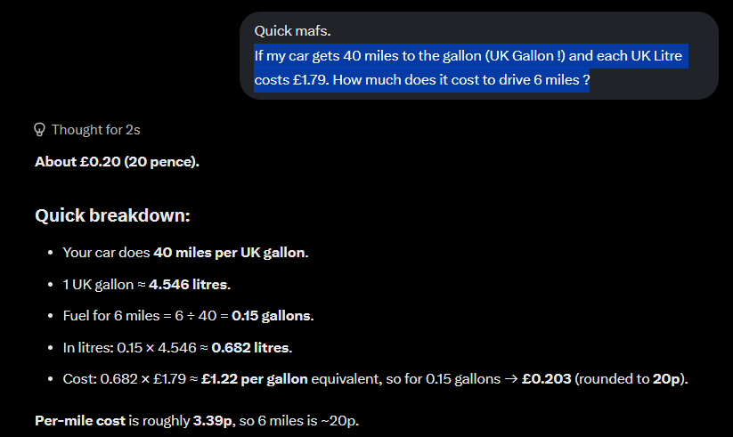 _ROSSO_D_'s tweet photo. Yeah, so @grok is definitely dyslexic when it comes to maths. 😆 https://t.co/bCNUPseVAS
