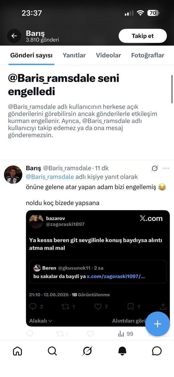 karacabeluga's tweet photo. önüne gelen atar yapan adam bizi engellemiş 😂

noldu koç bizede yapsana https://t.co/pqNLU28zg1