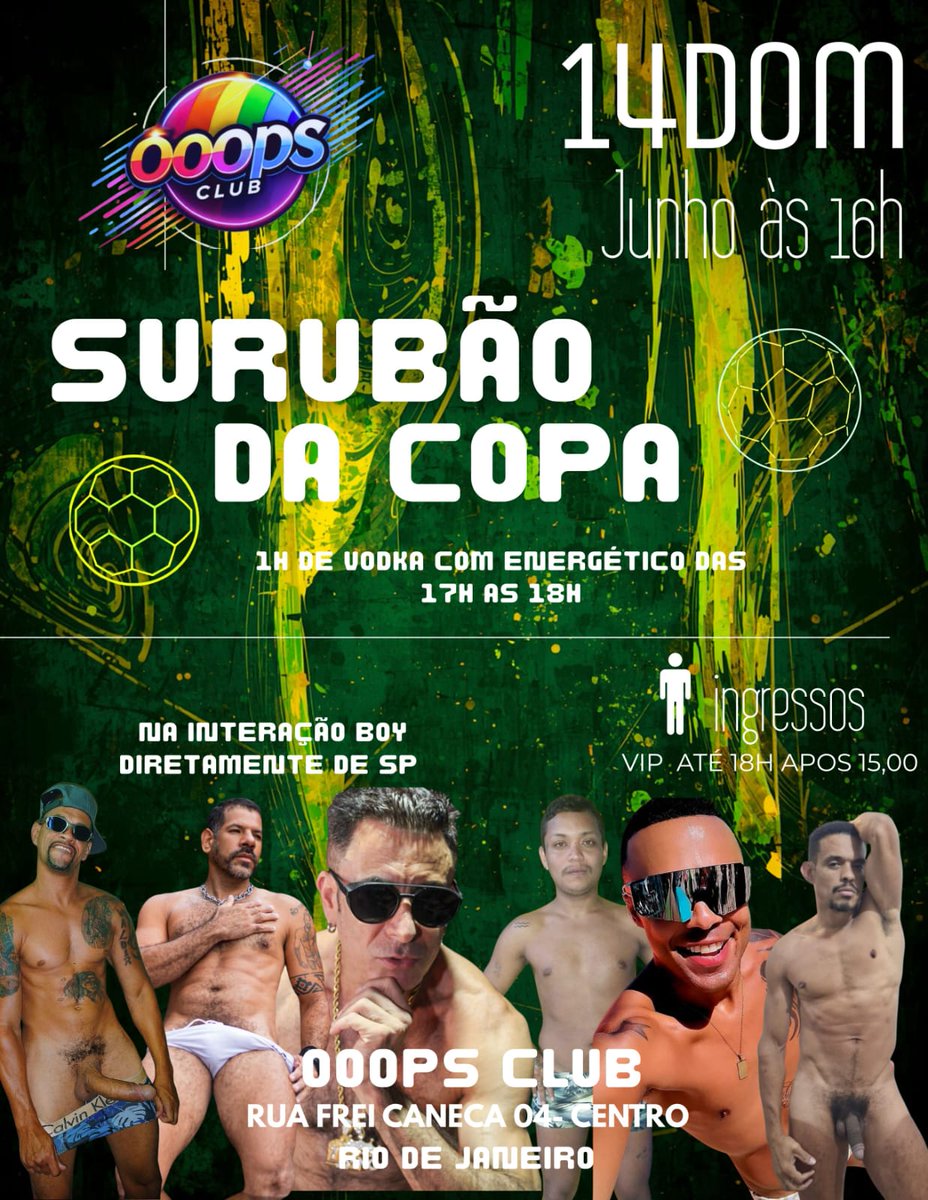 Putaocentro's tweet photo. Surubão da Copa do Mundo
14/06  as 16h. Com Boys interagindo

Não perca esta oportunidade na OOOPS CLUB

Rua: Frei Caneca 04 Gafieira Elite Centro RJ 
 
Entrada  vip até 18h após R$ 15,00.

1h de vodka com Energético liberado até das 17h até 18h

Twitter:
https://t.co/LD9Qwj9Ho5 https://t.co/M16DqmR4za